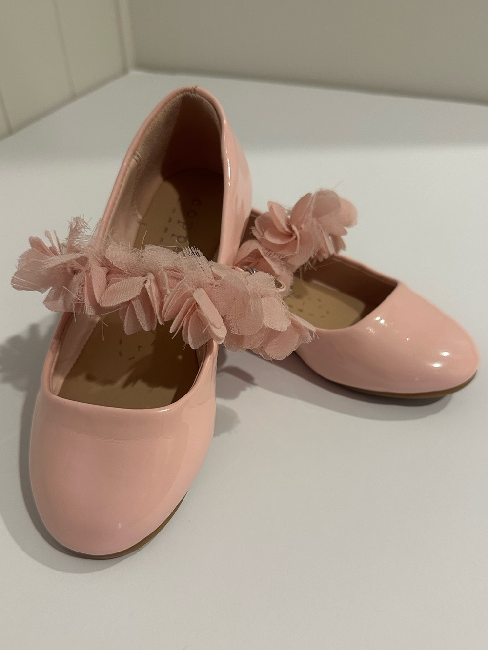 Copper Key Girls Blossom Chiffon Floral Mary Jane Shoes Blush Size 11